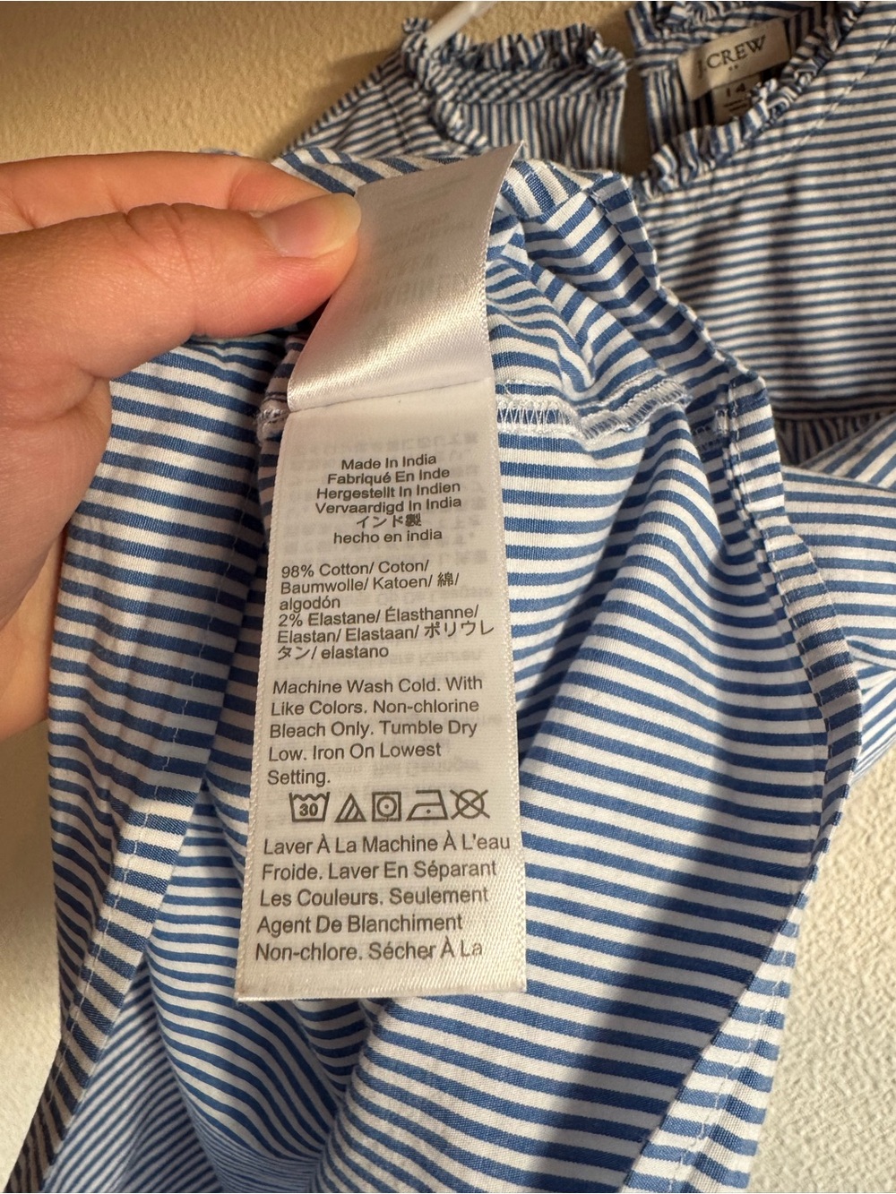 J. Crew Blue and White Striped Sleeveless Blouse - Picture 8 of 11